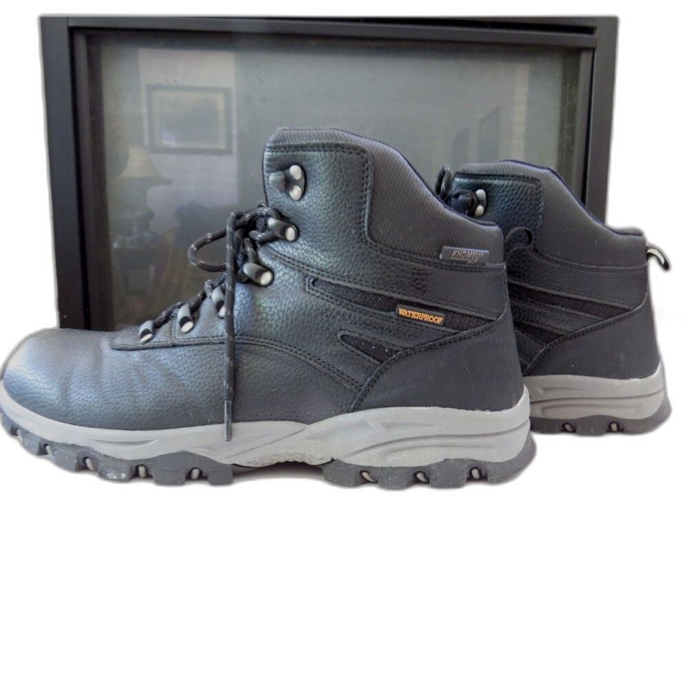 Khombu  Roma  A/T Waterproof Hiking Boots Leather Black 13M EUC